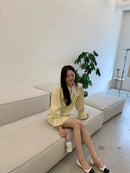 韩国秋季新款时尚娃娃领碎花宽松版休闲连衣裙
