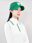 韩国春夏新款时尚透气W字针织鸭舌帽