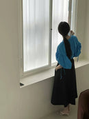 韩国夏季新款 立领泡泡袖时尚休闲衫